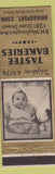 Matchbook Cover - Tastee Bakeries Bridgeport CT baby