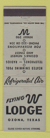 Matchbook Cover - Flying W Lodge Ozona TX
