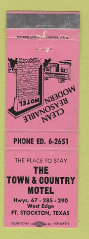 Matchbook Cover - Town & Country Motel Fort Stockton TX