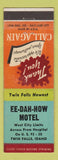 Matchbook Cover - Ee Dah How Motel Twin Falls ID