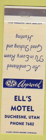 Matchbook Cover - Ell's Motel Duchesne UT