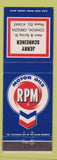 Matchbook Cover - RPM Motor Oil Jerry Schreiner Condon OR