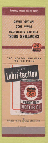 Matchbook Cover - Phillips 66 oil gas Crowther Bros Malad ID