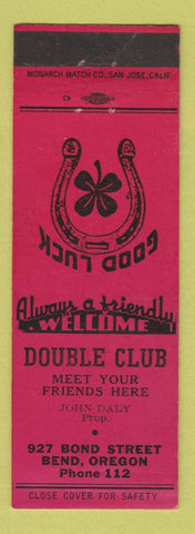 Matchbook Cover - Double Club Bend OR low phone #