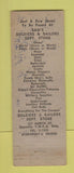 Matchbook Cover - Sam's Soldiers Sailors Store Pittsfield MA military uniforms