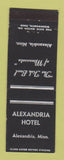 Matchbook Cover - Alexandria Hotel Alexandria MN