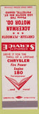 Matchbook Cover - Ackerman Motors Chrysler Payette ID Plymouth