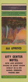 Matchbook Cover - City Center Motel Burns OR
