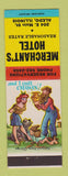 Matchbook Cover - Merchants Hotel Aledo IL