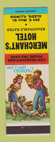 Matchbook Cover - Merchants Hotel Aledo IL