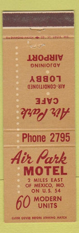 Matchbook Cover - Air Park Motel Mexico MO
