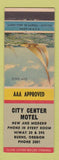 Matchbook Cover - City Center Motel Burns OR low phone #