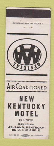 Matchbook Cover - New Kentucky Motel Ashland KY