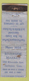 Matchbook Cover - Riverside Market Torrington CT WORN