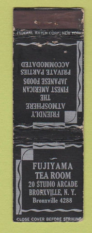 Matchbook Cover - Fujiyama Tea Room Bronxville NY Japanese Federal LONG WEAR