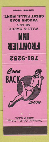 Matchbook Cover - Frontier Inn Great Falls MT girlie