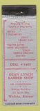 Matchbook Cover - Dean Lynch Barber Shop Wichita KS