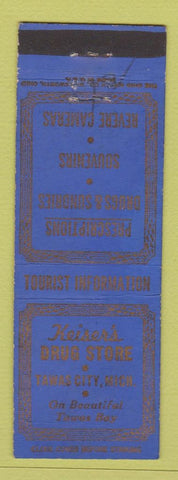 Matchbook Cover - Keiser's Drug Store Tawas City MI