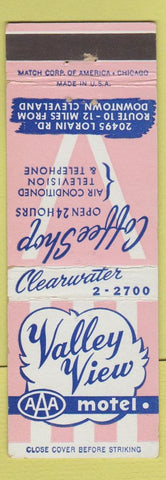 Matchbook Cover - Valley View Motel Cleveland OH