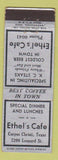 Matchbook Cover - Ethel's Cafe Corpus Christi TX Grisham's Ice Cream