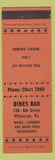 Matchbook Cover - Dines Bar Pittsburgh PA