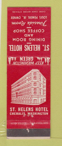 Matchbook Cover - St Helens Cafe Chehalis WA