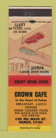 Matchbook Cover - Crown Cafe Heber UT