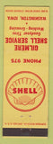 Matchbook Cover - Gilmere Shell oil gas Washington IA Goodyear Tires