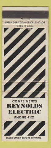 Matchbook Cover - Reynolds Electric General Electric Refrigerator