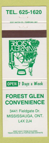 Matchbook Cover - Forest Glen Convenience Mississauga ON