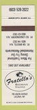 Matchbook Cover - Fratello's Italian Restaurant Bristol Londonderry NH