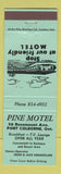 Matchbook Cover - Pine Motel Port Colborne QC