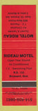 Matchbook Cover - Motel Rideau Brossard QC