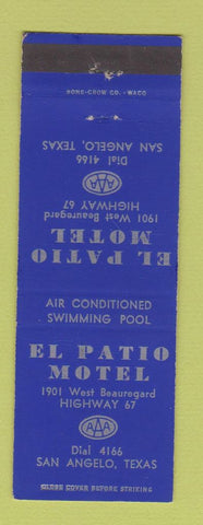 Matchbook Cover - El Patio Mtoel San Angelo TX