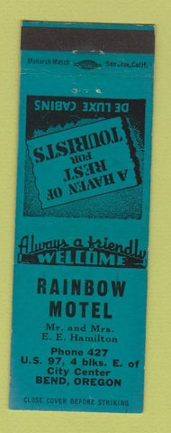 Matchbook Cover - Rainbow Motel Bend OR low phone #