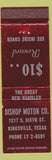 Matchbook Cover - Bishop Motors Rambler Kingsville TX