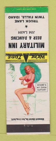Matchbook Cover - Military Inn Twin Falls ID Jim Lash pinup