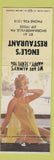 Matchbook Cover - Engle's Restaurant Shoemakerville PA pinup