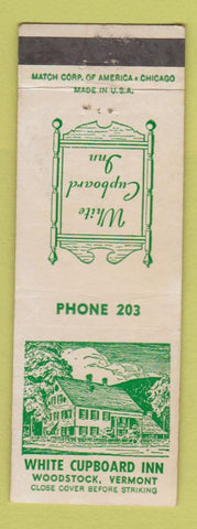 Matchbook Cover - White Cupboard Inn Woodstock VT low phone #