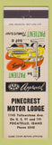 Matchbook Cover - Pinecrest Motor Lodge Pocatello ID