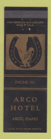Matchbook Cover - Arco Hotel Arco ID Horse low phone #