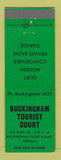 Matchbook Cover - Buckingham Tourist Court Buckingham Court House VA