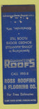 Matchbook Cover - Ross Roofing Flooring Rhinelander WI