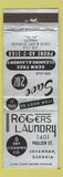 Matchbook Cover - Rogers Laundry Savanna GA