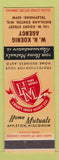 Matchbook Cover - WH Koenig Insurance Richland Center WI