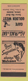 Matchbook Cover - Cafe Golden West Arco ID girlie