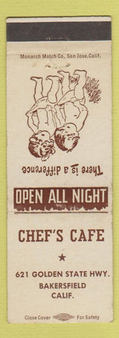 Matchbook Cover - Chef's Cafe Bakersfield CA