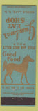 Matchbook Cover - Grandma's Eat Shop Restaurant Devils Lake ND horse