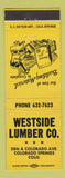 Matchbook Cover - Westside Lumber Colorado Springs
