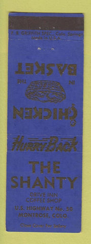 Matchbook Cover - The Shanty Chicken Basket Montrose Colorado